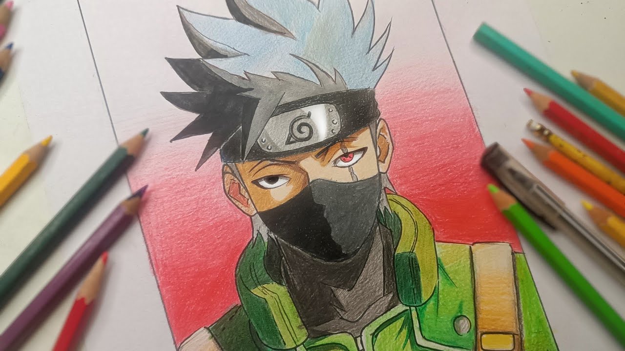 Easy Anime Drawing || How to Draw Kakashi Hatake || Naruto Drawing Tutorial for beginners