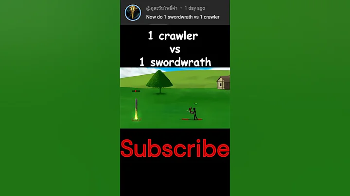 1 Swordwrath vs 1 crawler #shorts #viral #stickwar #stickwarlegacy #stickwarsaga #stickempires