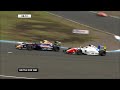 British F4 - Luis Leeds & Daniel Ricciardo swtichback overtake comparison