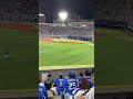 9回同点ノーアウト満塁を無失点で抑え大盛り上がりなレフトスタンド 9回同点ノーアウト満塁を無失点で抑え大盛り上がりなレフトスタンド