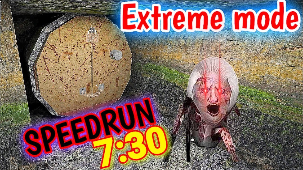 Granny 1.8 - EXTREME MODE (WORLD RECORD) speedrun in 7:30!
