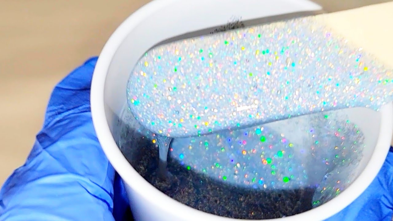 I Put Glitter In Pouring Medium! Results Of 1st Try Are In! Abstract