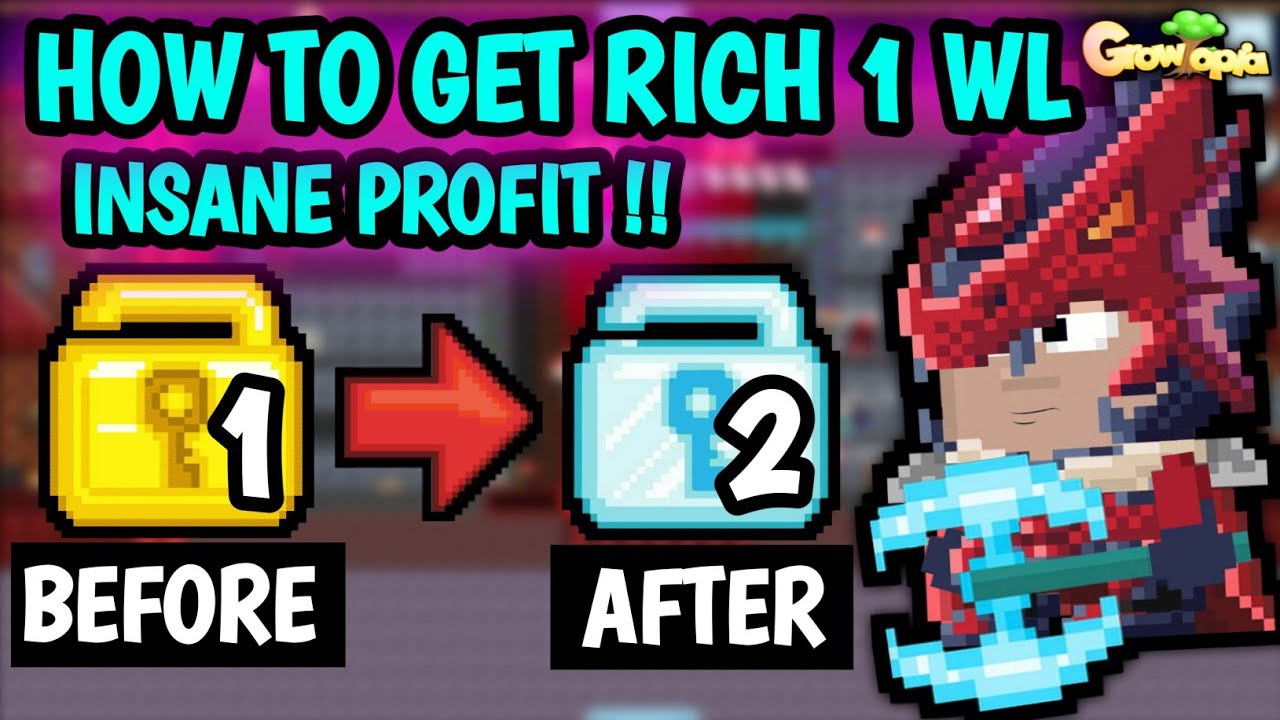 HOW TO GET INSANE PROFIT WITH 1 WL (EASY PROFIT) NO CLICKBAIT !! GROWTOPIA