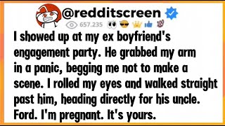 I showed up at my ex boyfriend's engagement party. He grabbed my arm in a panic, begging me not... 