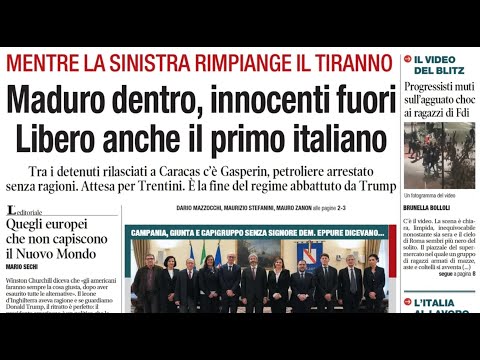 Video RASSEGNA STAMPA 9 GENNAIO 2026. QUOTIDIANI NAZIONALI ITALIANI PRIME PAGINE DEI GIORNALI DI OGGI