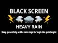 Dark Rainstorm with Gentle Thunder | BLACK SCREEN | Calm Sleep for Anxiety