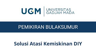 Pemikiran Guru Besar UGM: Solusi Atasi Kemiskinan DIY