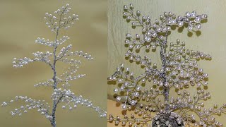 pearl tree tutorial//how to make a tree with pearl//pearl wire tree diy
