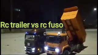 Rc Truck Trailer Vs Rc Truck Fuso Indonesia Balap Liar Malem-Malem