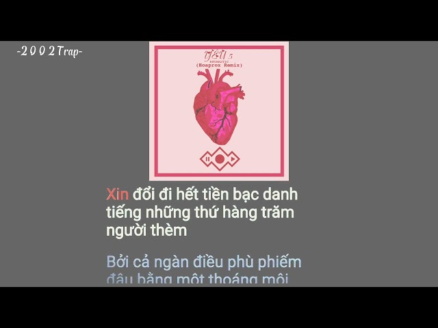 [Beat gốc] Yêu 5 - Rhymastic (Hoaprox remix) | karaoke | 2 0 0 2 Trap class=