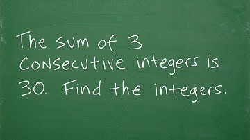 The sum of 3 consecutive integers is 30, what are the numbers?