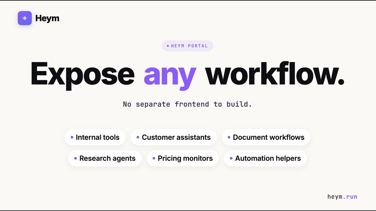 Heym Portal: Expose AI Workflows as Chat Interfaces