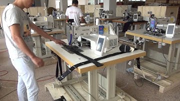 Heavy duty high speed programmable pattern sewing machine with automatic thread trimmer 1