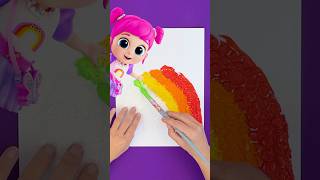 Rainbow Bubble Pop Paint! 🌈 Craft Videos for Toddlers #shorts #diy