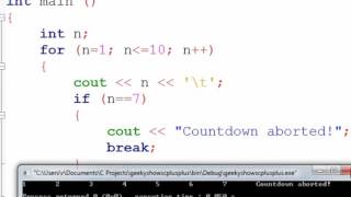 31. Break Statement in C++