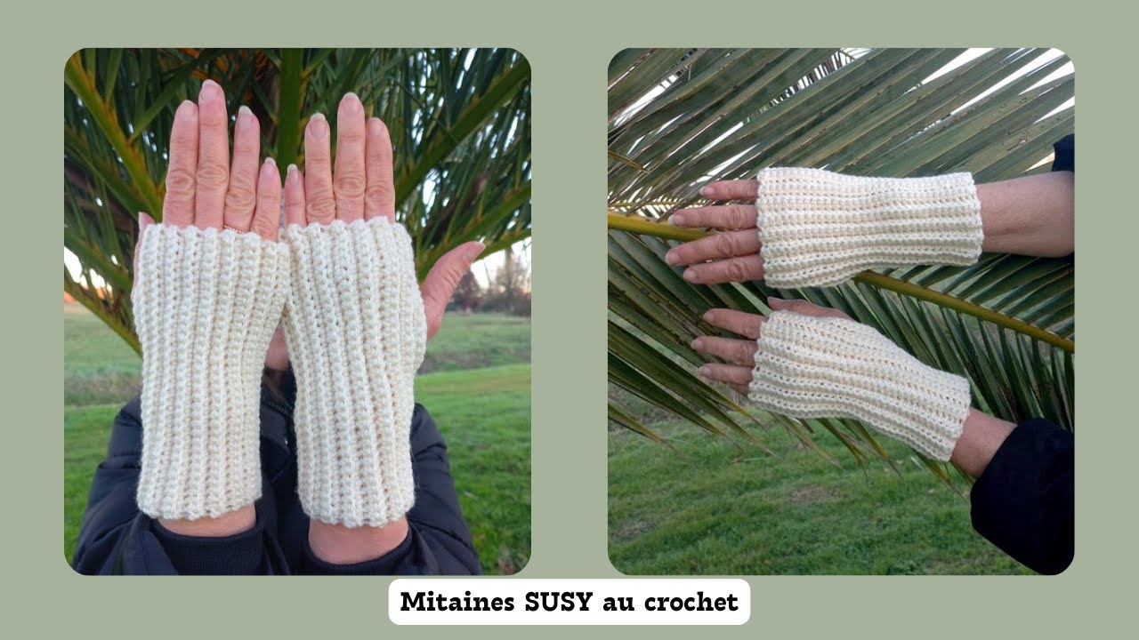 Tutoriel FACILE ET RAPIDE pour crocheter des mitaines I Pour débutantes