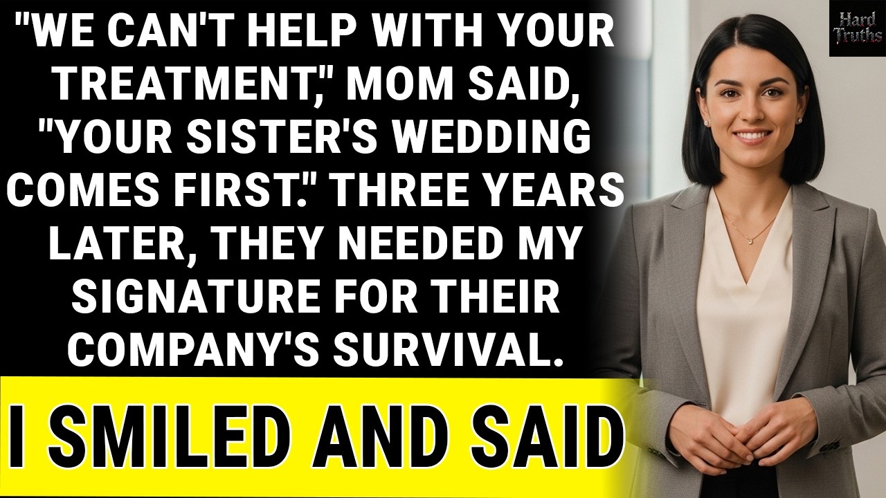 My Parents Chose Her Dream Wedding Over My Cancer Treatment—Now They Need MY Million Dollar Signatur