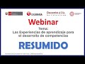 ⚠️ORIENTACIONES⚠️EXPERIENCIA DE APRENDIZAJE PARA EL DESARROLLO DE COMPETENCIAS | MINEDU |RESUMEN