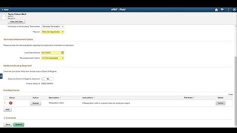 GT eForms™ Demo: University of Oklahoma Status Change eForm