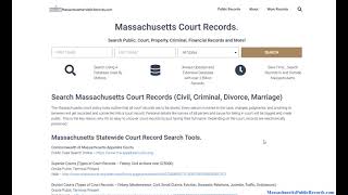 Massachusetts Court Records Search Criminal, Public, Divorce By Namecase Online Free