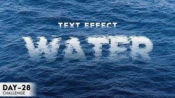 Under Water Text Effect | Typography in photoshop #Day28Challeneg