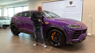 Worlds first Urus in Viola Mithras at Lamborghini Rotterdam Lamborghini Urus Viola Mithras