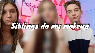 Siblings do my makeup | Riley Lewis