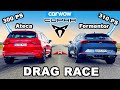 CUPRA Formentor VZ vs.  CUPRA Ateca | DRAG RACE | 1/4 Meile | 1 Kilometer - SHOWDOWN