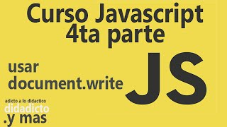 Curso Javascript - como usar document.write