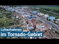 Unglaubliche Drohnen-Aufnahmen im Tornado-Gebiet in Tschechien