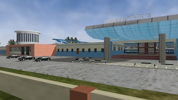 MSTS/Open Rails view of my Hometown Chandigarh Rly Station in my route. Both Day and NIght views.