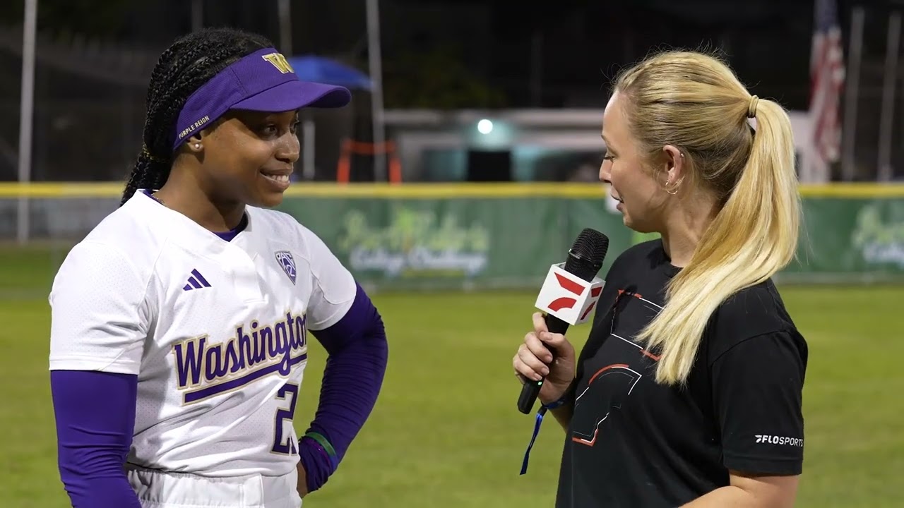 Washington Softball's Alana Johnson & Ruby Meylan Recap The Win Over Nebraska At PVCC