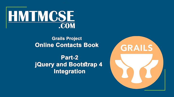 Grails jQuery and Bootstrap Integration, Grails Tutorial Part 2