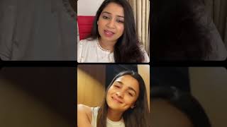 Shreya Ghoshal Live With Alia Bhatt on Instagram #GanguBaiKathiawadi