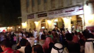 flash mob in qatar souq wagif eid