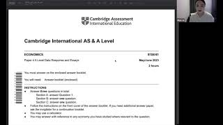 CIE 9708 A-Level Economics - May/June 2023 - Paper 4 fully solved!