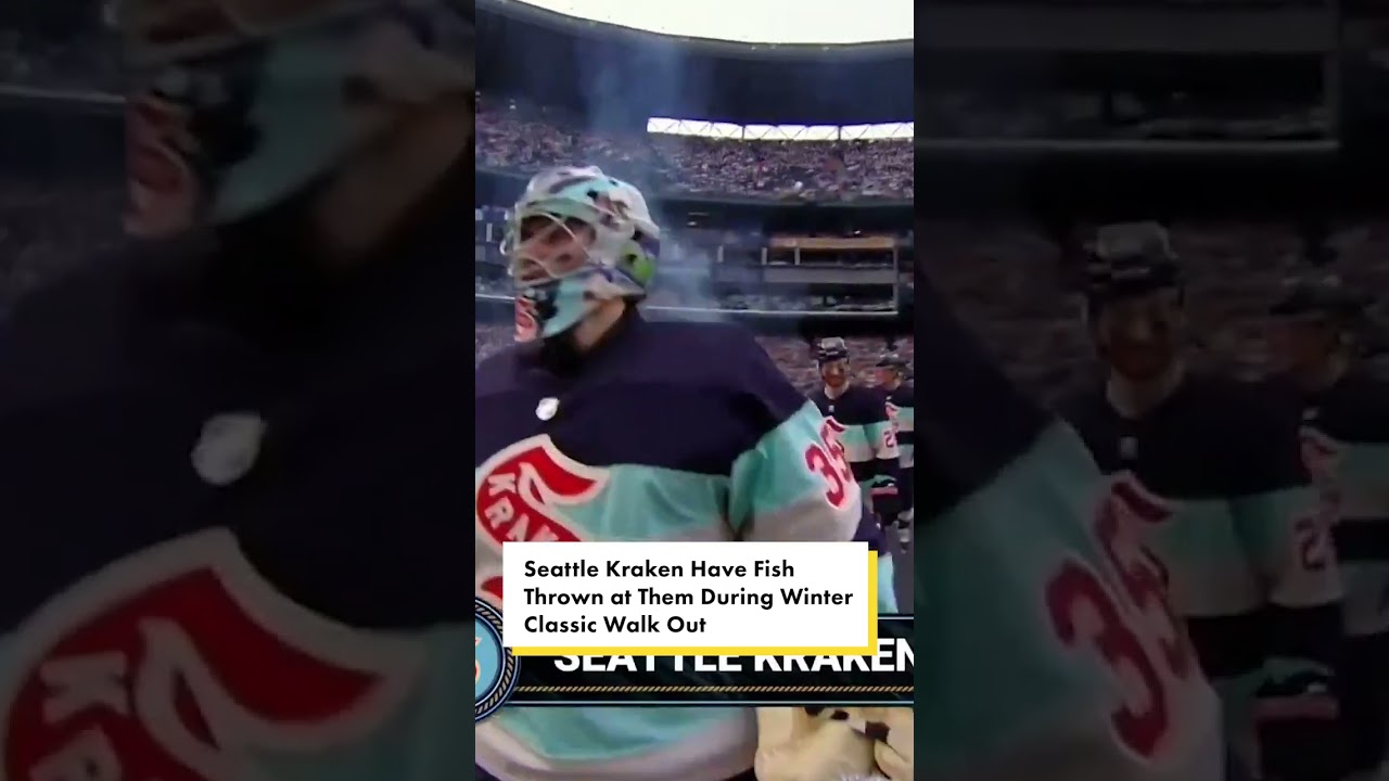 🐟 🏒 Seattle Kraken Have Fish Thrown at Them During Winter Classic Walk Out 