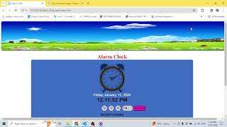 alarm clock using vanilla js and css