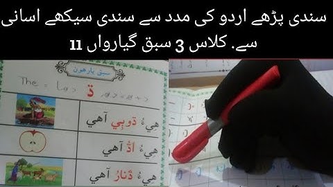sindhi book class 3 chapter 11|basic sindhi language learning|asan sindhi |basic sindhi alphabet