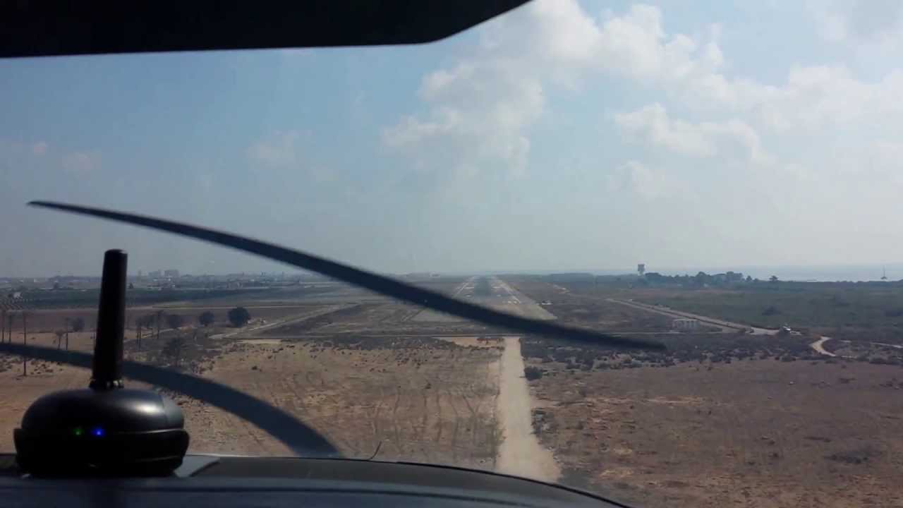 Cessna 210 approaching Murcia-San Javier Airport, Spain