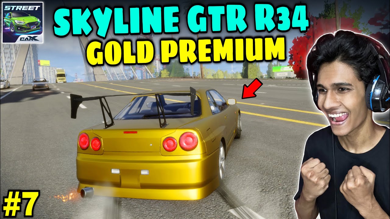 Skyline GT-R R34 Gold 😍 Tuning GTR - CarX Street Gameplay in Hindi