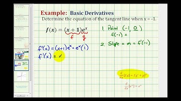 Ex:  Determine the Equation of a Tangent Line Using the Product Rule