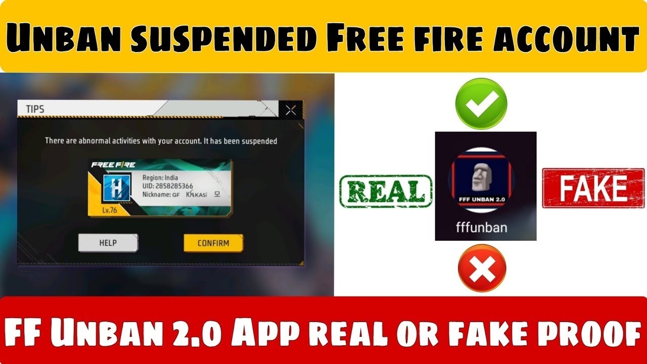 FF unban 2.0 real or fake proof || How to unban FF suspended account || unban FF I'd 
