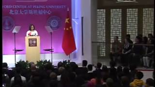 Michelle Obama delivers speech at Stanford Center at Peking University