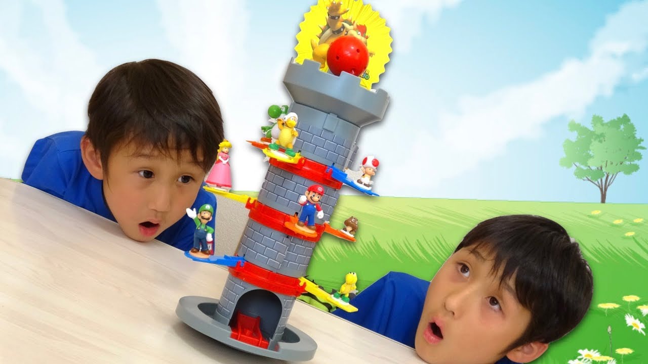 スーパーマリオ ぶっ飛び タワーゲーム【かとちゃん】 - YouTube
