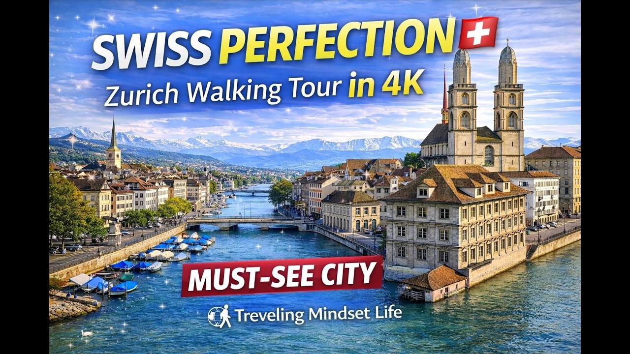 Zurich Switzerland Walking Tour 🇨🇭 | Scenic City Walk 4K #travel #travelshorts #shorts #ytshorts