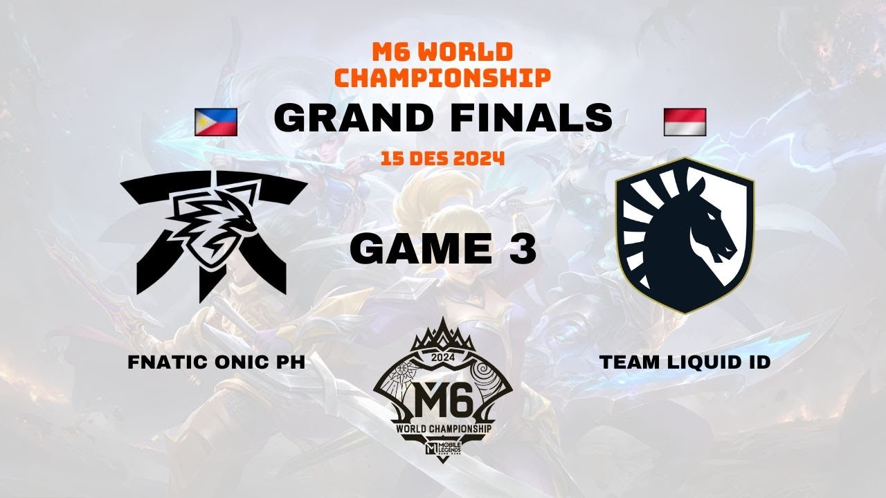 Fnatic Onic PH vs Team Liquid ID Game 3 | M6 World Championship | Grand Finals