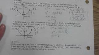 Applications of Conics