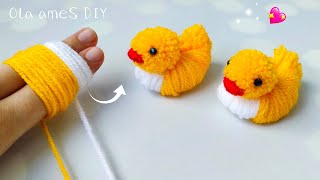 😍 Они такие МИЛЫЕ 🐤 Сделала УТЯТ из Пряжи очень ПРОСТО и очень БЫСТРО 🐤 Уточки из Ниток - Рукоделие