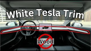 EASY Tesla Wood Trim Replacement (Matte White)